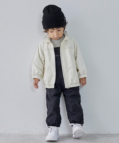 petit main(プティマイン)の「【撥水加工】ステッチウィンブレ(ブルゾン・キッズ・アイボリー/ブラック・100cm/130cm/110cm/120cm/80cm/90cm)」の19枚目の写真