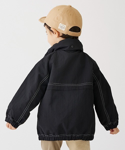 petit main(プティマイン)の「【撥水加工】ステッチウィンブレ(ブルゾン・キッズ・アイボリー/ブラック・100cm/130cm/110cm/120cm/80cm/90cm)」の22枚目の写真