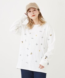 CUBE SUGAR（キューブシュガー）の「WEB限定USコットン刺繍長袖Tシャツユニセックス（Tシャツ/カットソー）」