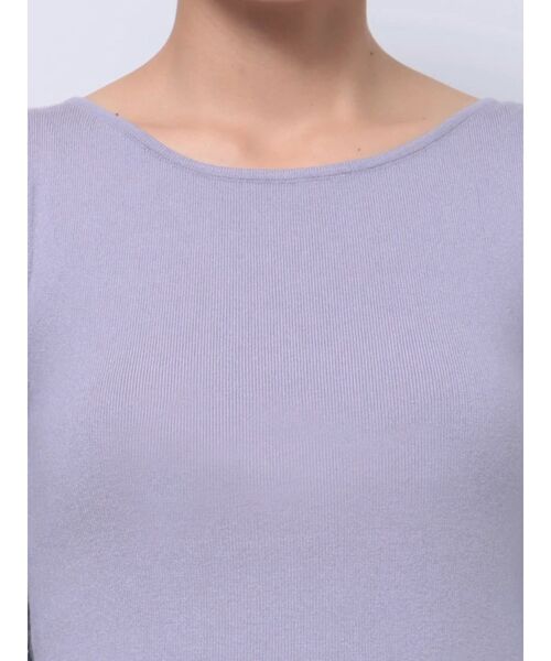 LAGUNAMOON（ラグナムーン）の「エンブロイダリースリーブニットトップス（ニット/セーター・レディース・ブラック/ラベンダー/アイボリー・FREE）」の7枚目の写真