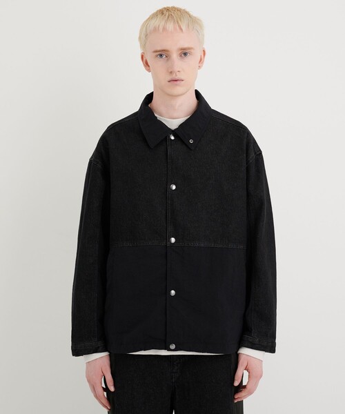 CITY TOKYO（シティトウキョウ）の「ナイロンドッキングデニムブルゾン（ブルゾン・メンズ・ブラック/インディゴブルー・1/2）」の7枚目の写真