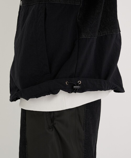 CITY TOKYO（シティトウキョウ）の「ナイロンドッキングデニムブルゾン（ブルゾン・メンズ・ブラック/インディゴブルー・1/2）」の16枚目の写真