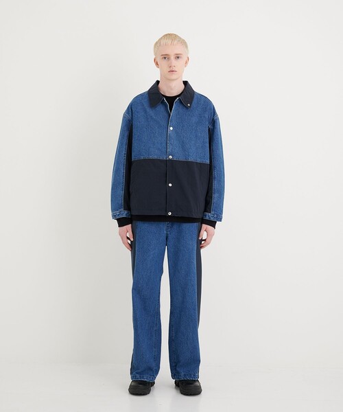 CITY TOKYO（シティトウキョウ）の「ナイロンドッキングデニムブルゾン（ブルゾン・メンズ・ブラック/インディゴブルー・1/2）」の21枚目の写真