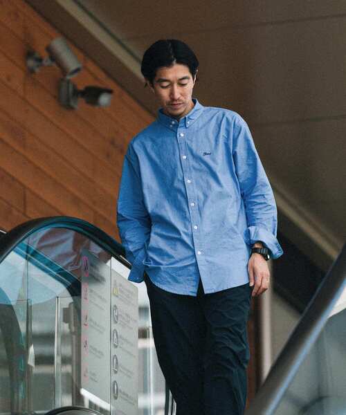 ITEMS URBANRESEARCH（アイテムズ アーバンリサーチ）の「ワンポイント刺繍 OXボタンダウンシャツ（シャツ/ブラウス・メンズ・オフホワイト/チャコールグレー/ブルー・MEDIUM/LARGE）」の13枚目の写真