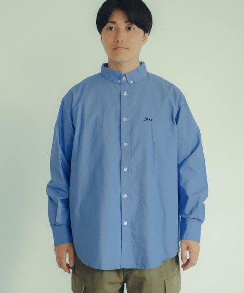 ITEMS URBANRESEARCH（アイテムズ アーバンリサーチ）の「ワンポイント刺繍 OXボタンダウンシャツ（シャツ/ブラウス・メンズ・オフホワイト/チャコールグレー/ブルー・MEDIUM/LARGE）」の19枚目の写真