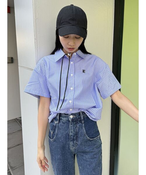 EMODA（エモダ）の「2WAY OVER SH（シャツ/ブラウス・レディース・ブルー/ブラック/ホワイト・FREE）」の16枚目の写真