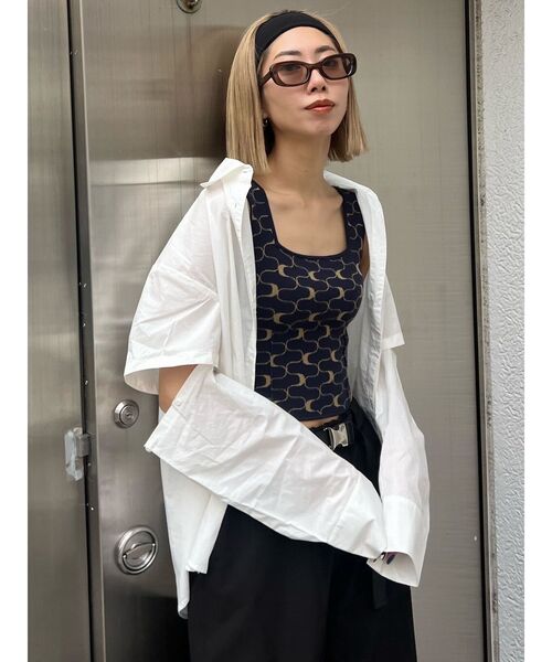 EMODA（エモダ）の「2WAY OVER SH（シャツ/ブラウス・レディース・ブルー/ブラック/ホワイト・FREE）」の20枚目の写真