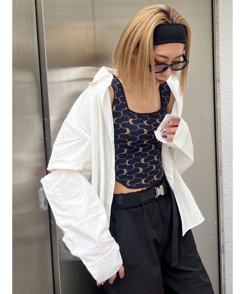 EMODA（エモダ）の「2WAY OVER SH（シャツ/ブラウス・レディース・ブルー/ブラック/ホワイト・FREE）」の21枚目の写真