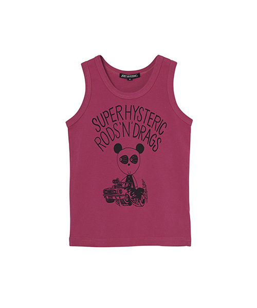 JOEY HYSTERIC（ジョーイヒステリック）の「RODS'N'DRAGS pt タンクトップ（タンクトップ・キッズ・キナリ/ブラック/ピンク・SMALL/MEDIUM/X-SMALL）」の3枚目の写真
