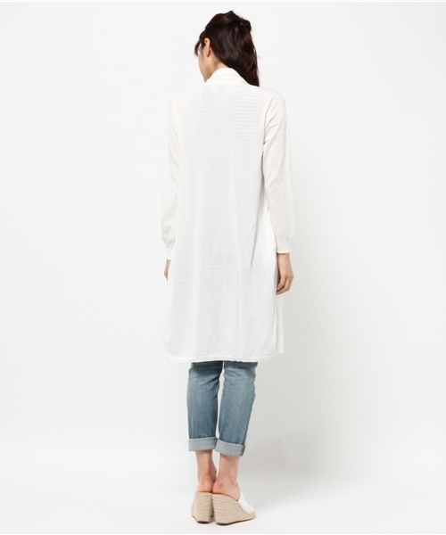 Abahouse Devinette（ドゥヴィネット）の「（新）high gaugeロングカーデ（カーディガン/ボレロ・レディース・ライトグレー/ホワイト/ブラック/オフホワイト・FREE）」の14枚目の写真