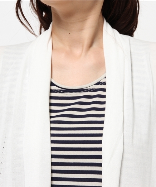 Abahouse Devinette（ドゥヴィネット）の「（新）high gaugeロングカーデ（カーディガン/ボレロ・レディース・ライトグレー/ホワイト/ブラック/オフホワイト・FREE）」の15枚目の写真