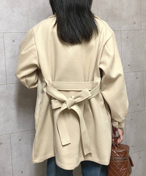 セール】ボリュームスリーブベルト付きコート（その他アウター