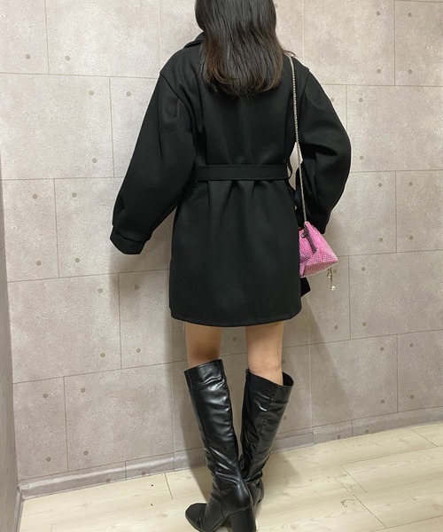 NANEA（ナネア）の「ボリュームスリーブベルト付きコート（その他アウター・レディース・ブラック/ベージュ・SMALL/MEDIUM/LARGE）」の19枚目の写真