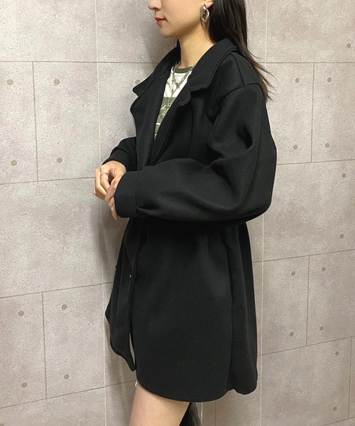 NANEA（ナネア）の「ボリュームスリーブベルト付きコート（その他アウター・レディース・ブラック/ベージュ・SMALL/MEDIUM/LARGE）」の14枚目の写真