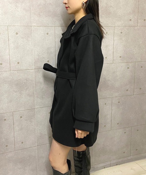 NANEA（ナネア）の「ボリュームスリーブベルト付きコート（その他アウター・レディース・ブラック/ベージュ・SMALL/MEDIUM/LARGE）」の17枚目の写真