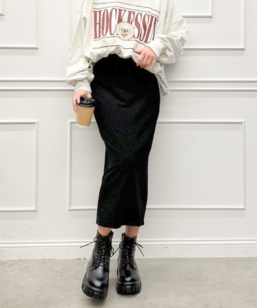 SpRay(スプレイ)の「ラメナロースカート(スカート・レディース・ブルー/シルバー/ブラック・FREE)」の6枚目の写真