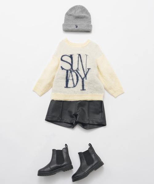 CIAOPANIC TYPY（チャオパニックティピー）の「【KIDS】アソートジャガードシャギープルオーバーニット（ニット/セーター・キッズ・ブラック/グレー/アイボリー/オフホワイト/ブルー・XL/XXL/S/M/L）」の21枚目の写真