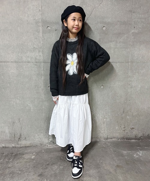 CIAOPANIC TYPY（チャオパニックティピー）の「【KIDS】アソートジャガードシャギープルオーバーニット（ニット/セーター・キッズ・ブラック/グレー/アイボリー/オフホワイト/ブルー・XL/XXL/S/M/L）」の14枚目の写真