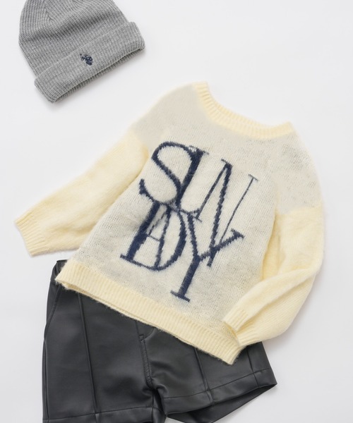 CIAOPANIC TYPY（チャオパニックティピー）の「【KIDS】アソートジャガードシャギープルオーバーニット（ニット/セーター・キッズ・ブラック/グレー/アイボリー/オフホワイト/ブルー・XL/XXL/S/M/L）」の16枚目の写真