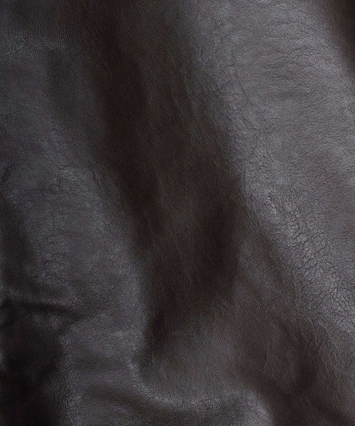 SITRY(シトリー)の「synthetic leather A-2 jacket/フェイクレザー オーバーサイズ A-2ジャケット フライトジャケット(ミリタリージャケット・メンズ・ブラック/ブラウン・M/L/S)」の10枚目の写真