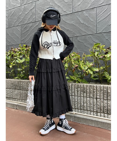 PHILLY（フィリー）の「【PHILLY】カレッジロゴショートニットパーカー（ニット/セーター・レディース・ブラウン/ブラック/グレー・FREE）」の20枚目の写真