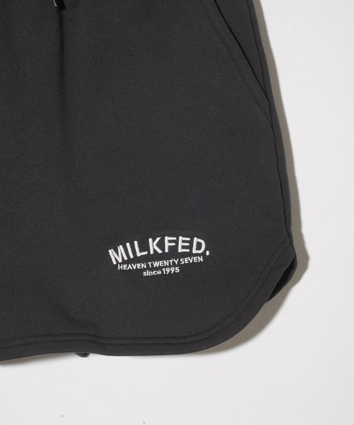 MILKFED.(ミルクフェド)の「DAILY SWEAT SHORTS(スウェットパンツ・レディース・ブラック/ライトピンク/オートミール/ライトグリーン・S/M)」の14枚目の写真