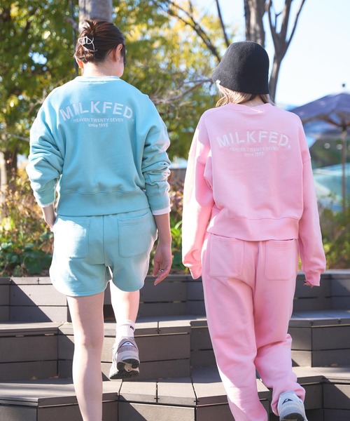 MILKFED.(ミルクフェド)の「DAILY SWEAT SHORTS(スウェットパンツ・レディース・ブラック/ライトピンク/オートミール/ライトグリーン・S/M)」の21枚目の写真