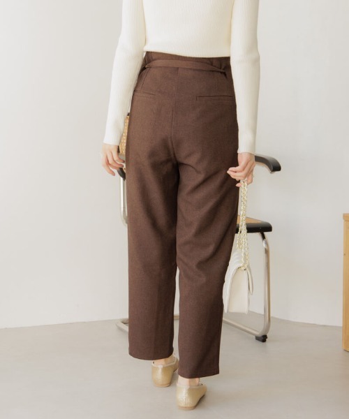 flower（フラワー）の「ウォーミーリボンパンツ（その他パンツ・レディース・ブラウン/グレー・FREE）」の4枚目の写真