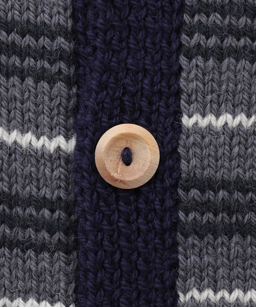 INVERALLAN（インバーアラン）の「【INVERALLAN / インバーアラン】HANDKNIT 54C（カーディガン/ボレロ・メンズ・ネイビー・40/42/44）」の10枚目の写真