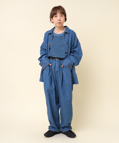 RNA-N（アールエヌエーエヌ）の「R4178 ライトバルーンパンツ（デニムパンツ・レディース・キナリ/ワンウォッシュ/ライトブルー・MEDIUM）」の16枚目の写真