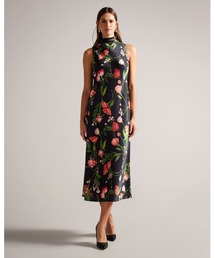 Ted Baker（テッドベーカー）の「CONNIHH フラワープリント クローネック ミディスリップドレス（ドレス）」