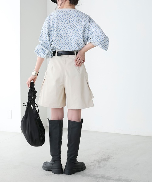 BONLECILL(ボンルシール)の「フロントポケットベイカーチノショートパンツ(カーゴパンツ・レディース・ブラック/アイボリー/カーキ/ベージュ・L/M)」の10枚目の写真