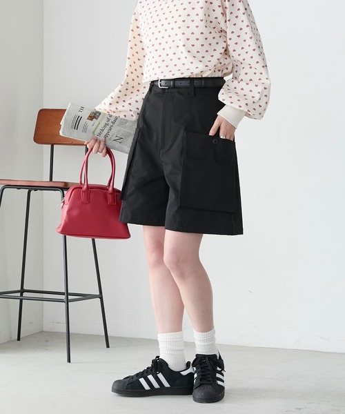 BONLECILL(ボンルシール)の「フロントポケットベイカーチノショートパンツ(カーゴパンツ・レディース・ブラック/アイボリー/カーキ/ベージュ・L/M)」の20枚目の写真