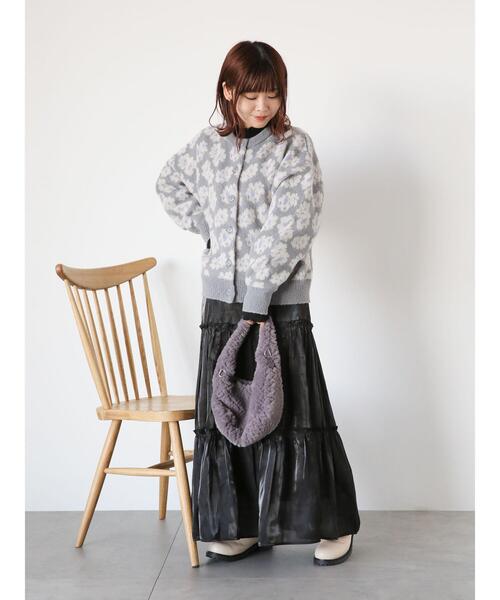 ehka sopo（エヘカソポ）の「オーロララメティアードスカート（スカート・レディース・キナリ/グレー/ブラック・F）」の5枚目の写真