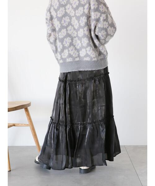 ehka sopo（エヘカソポ）の「オーロララメティアードスカート（スカート・レディース・キナリ/グレー/ブラック・F）」の10枚目の写真