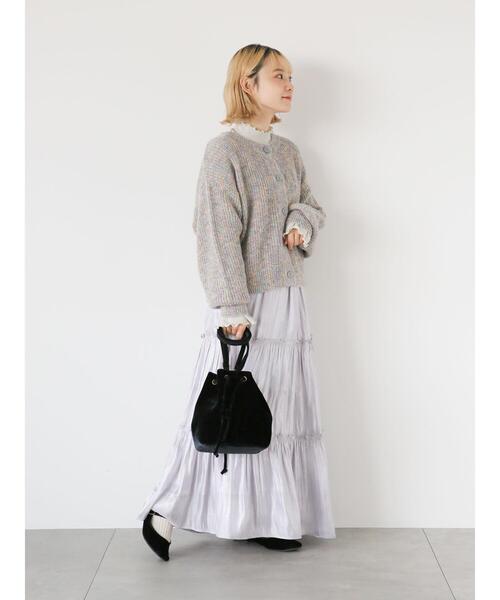 ehka sopo（エヘカソポ）の「オーロララメティアードスカート（スカート・レディース・キナリ/グレー/ブラック・F）」の11枚目の写真
