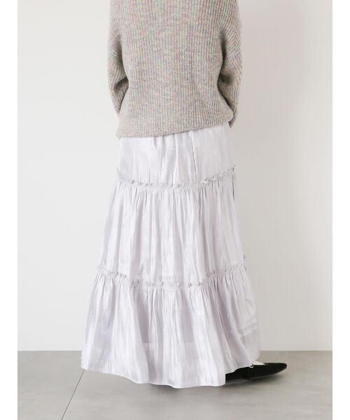 ehka sopo（エヘカソポ）の「オーロララメティアードスカート（スカート・レディース・キナリ/グレー/ブラック・F）」の13枚目の写真