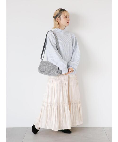 ehka sopo（エヘカソポ）の「オーロララメティアードスカート（スカート・レディース・キナリ/グレー/ブラック・F）」の18枚目の写真