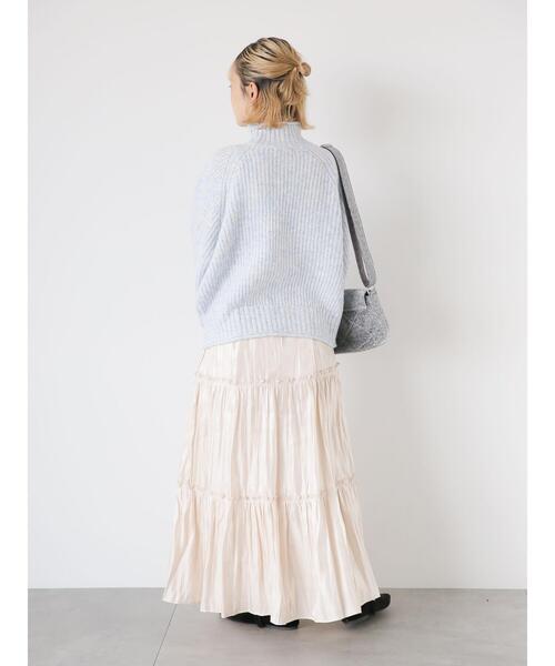 ehka sopo（エヘカソポ）の「オーロララメティアードスカート（スカート・レディース・キナリ/グレー/ブラック・F）」の19枚目の写真