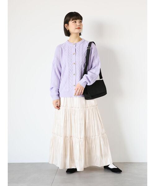ehka sopo（エヘカソポ）の「オーロララメティアードスカート（スカート・レディース・キナリ/グレー/ブラック・F）」の20枚目の写真
