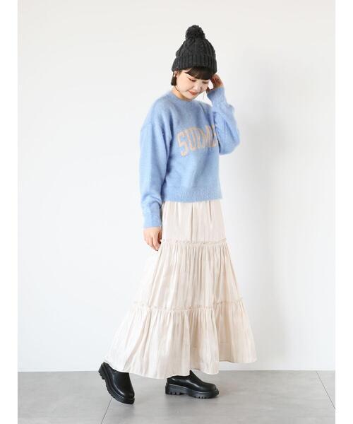 ehka sopo（エヘカソポ）の「オーロララメティアードスカート（スカート・レディース・キナリ/グレー/ブラック・F）」の21枚目の写真