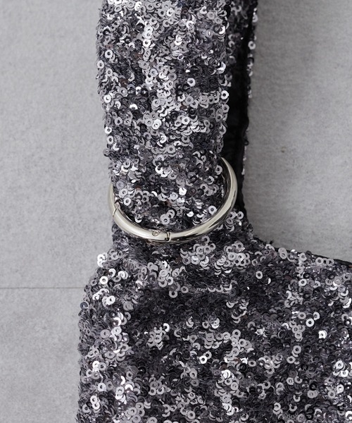 CIAOPANIC TYPY（チャオパニックティピー）の「【新色追加！！】カラビナ付きスパンコールBAG（ハンドバッグ・レディース・ブラック/グレー/シルバー/ピンク/ミント/ホワイト/ブラウン・ONE SIZE）」の19枚目の写真