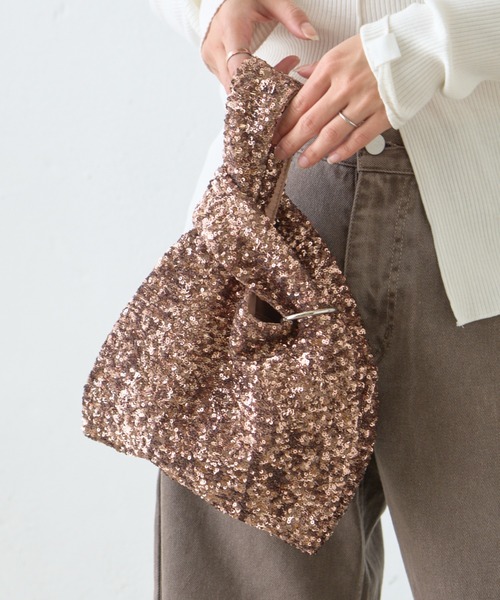 CIAOPANIC TYPY（チャオパニックティピー）の「【新色追加！！】カラビナ付きスパンコールBAG（ハンドバッグ・レディース・ブラック/グレー/シルバー/ピンク/ミント/ホワイト/ブラウン・ONE SIZE）」の21枚目の写真