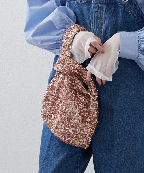 CIAOPANIC TYPY（チャオパニックティピー）の「【新色追加！！】カラビナ付きスパンコールBAG（ハンドバッグ・レディース・ブラック/グレー/シルバー/ピンク/ミント/ホワイト/ブラウン・ONE SIZE）」の14枚目の写真
