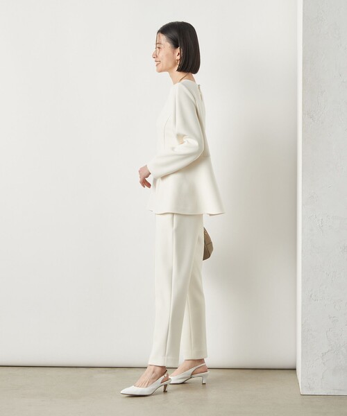 NOLLEY’S Sophi（ノーリーズソフィ）の「《セットアップ対応》ウォッシャブルダンボールイージーパンツ（その他パンツ・レディース・オフホワイト/ブラック・38/36）」の8枚目の写真