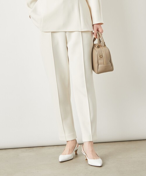 NOLLEY’S Sophi（ノーリーズソフィ）の「《セットアップ対応》ウォッシャブルダンボールイージーパンツ（その他パンツ・レディース・オフホワイト/ブラック・38/36）」の9枚目の写真