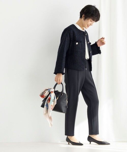 NOLLEY’S Sophi（ノーリーズソフィ）の「《セットアップ対応》ウォッシャブルダンボールイージーパンツ（その他パンツ・レディース・オフホワイト/ブラック・38/36）」の17枚目の写真