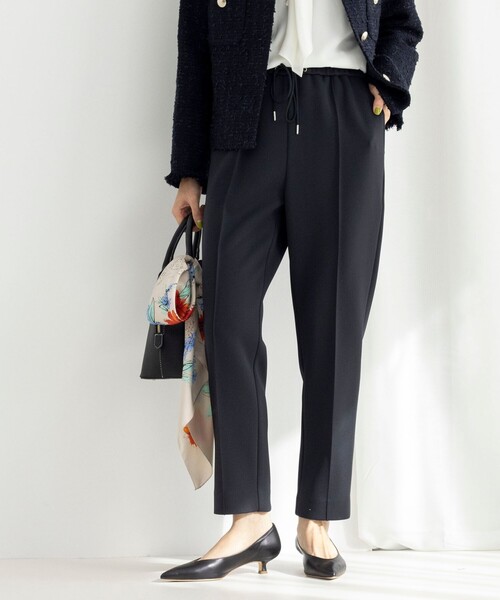 NOLLEY’S Sophi（ノーリーズソフィ）の「《セットアップ対応》ウォッシャブルダンボールイージーパンツ（その他パンツ・レディース・オフホワイト/ブラック・38/36）」の20枚目の写真