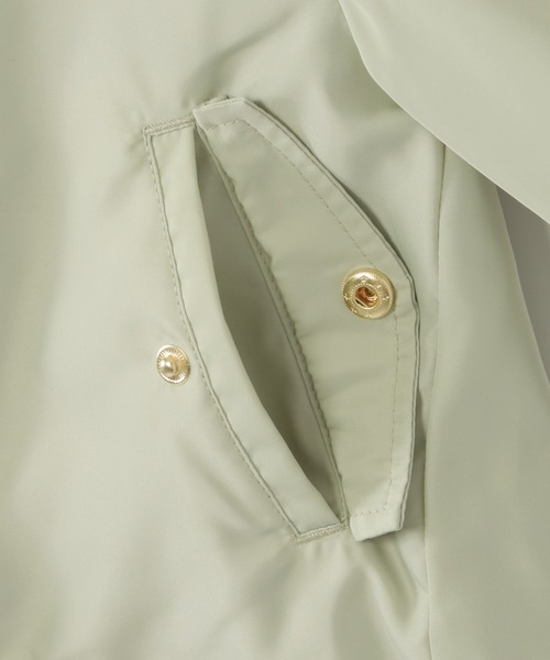 ikka（イッカ）の「サテン比翼マウンテンパーカー（120~160cm）（ブルゾン・キッズ・グリーン/ピンク系その他・130/160/150/140/120）」の9枚目の写真