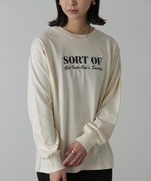 ◆フロッキープリントロングＴシャツ